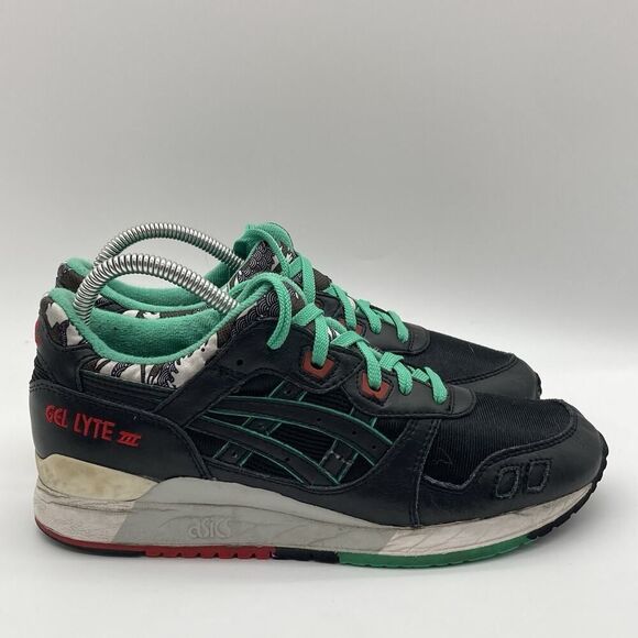 Mens Size 7 Asics Gel-Lyte 3 III Future Camo/Black/Teal Shoes Sneakers H404L - Picture 1 of 10